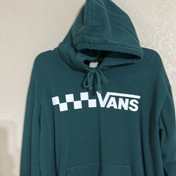 Vans emerald green pull over hoodie women’s size large - Picture 2 of 6